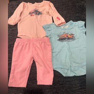 Carhartt Pink and Blue Baby Outfit Set